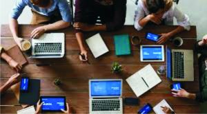 Commercial printing press producing professional marketing and branding materials